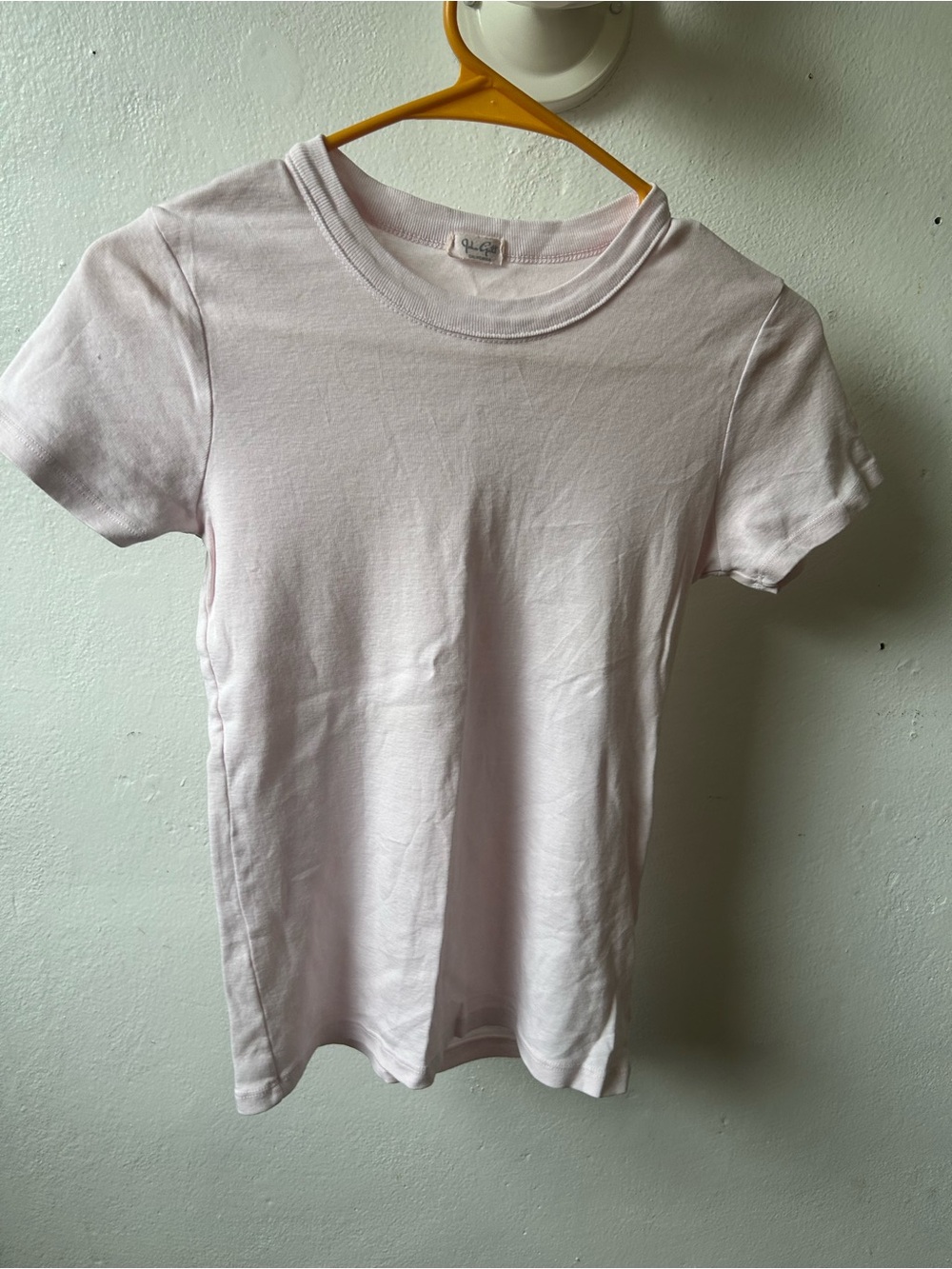 John Galt Soft Light Pink Crewneck Short Sleeve Tee